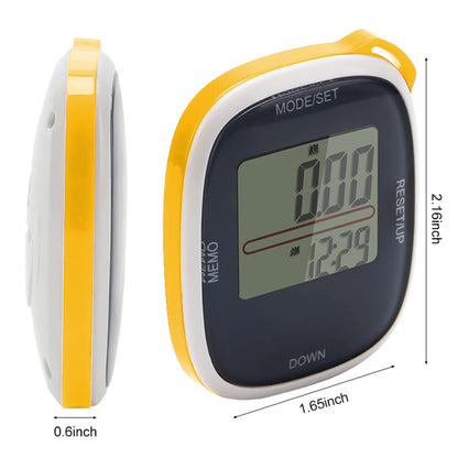 3D All Dimensional Multifunction Digital Electronic Pedometer Step Counter(Yellow) - Pedometer by PMC Jewellery | Online Shopping South Africa | PMC Jewellery | Buy Now Pay Later Mobicred