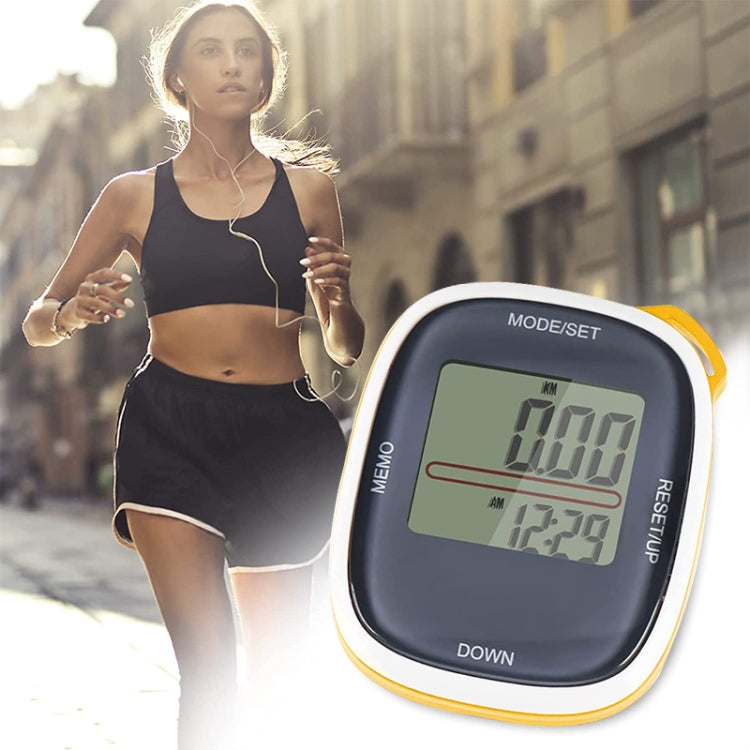 3D All Dimensional Multifunction Digital Electronic Pedometer Step Counter(Yellow) - Pedometer by PMC TechLife | Online Shopping South Africa | PMC TechLife | Buy Now Pay Later Mobicred