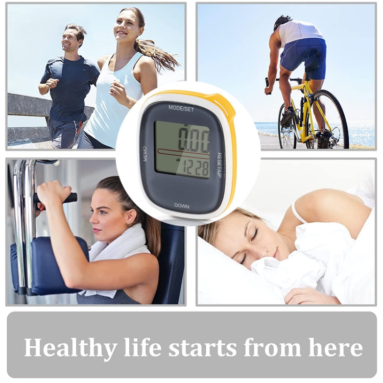 3D All Dimensional Multifunction Digital Electronic Pedometer Step Counter(Yellow) - Pedometer by PMC TechLife | Online Shopping South Africa | PMC TechLife | Buy Now Pay Later Mobicred