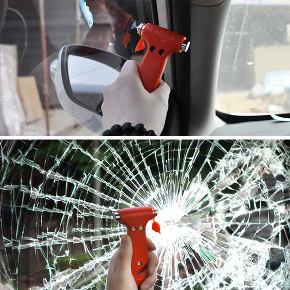Portable Multi Function Auto Emergency Hammer Escape Tool Life Hammer(Red)