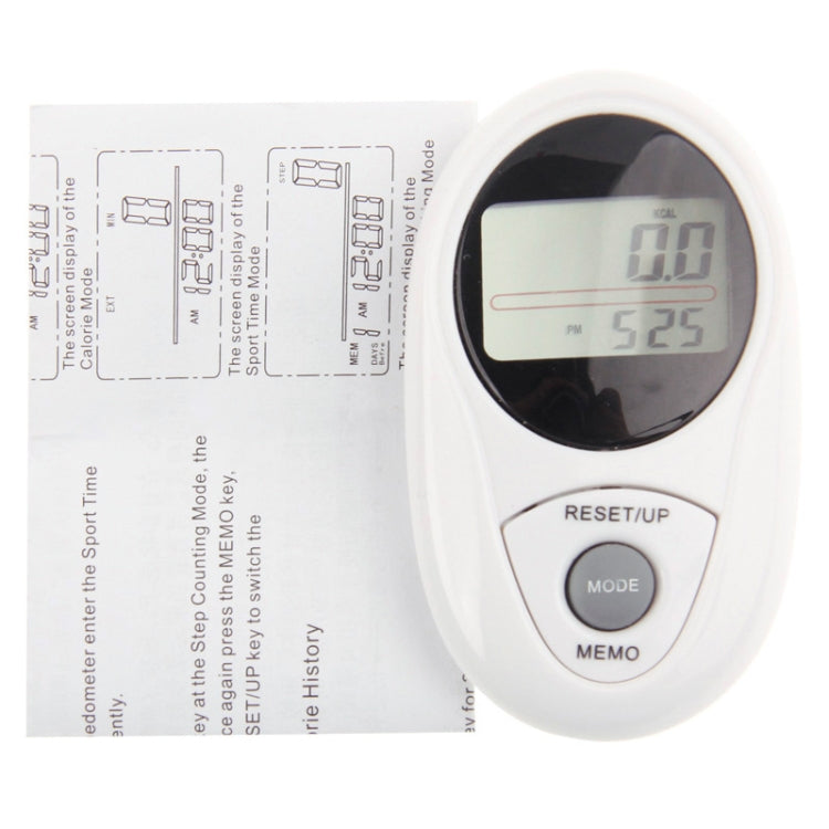 3D All Dimensional Waterproof Multifunction Digital Electronic Pedometer Step Counter(White) - Pedometer by PMC Jewellery | Online Shopping South Africa | PMC Jewellery | Buy Now Pay Later Mobicred