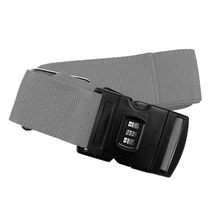 Luggage Strap Cross Belt Adjustable Packing Band Belt Strap with Password Lock for Luggage Travel Suitcase(Grey)