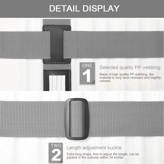 Luggage Strap Cross Belt Adjustable Packing Band Belt Strap with Password Lock for Luggage Travel Suitcase(Grey)