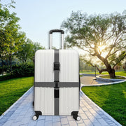 Luggage Strap Cross Belt Adjustable Packing Band Belt Strap with Password Lock for Luggage Travel Suitcase(Grey)