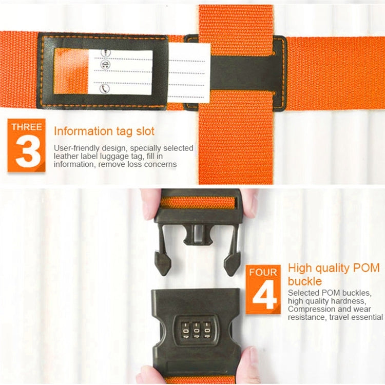 Luggage Strap Cross Belt Adjustable Packing Band Belt Strap with Password Lock for Luggage Travel Suitcase - Tapes & Ropes by PMC TechLife | Online Shopping South Africa | PMC TechLife | Buy Now Pay Later Mobicred