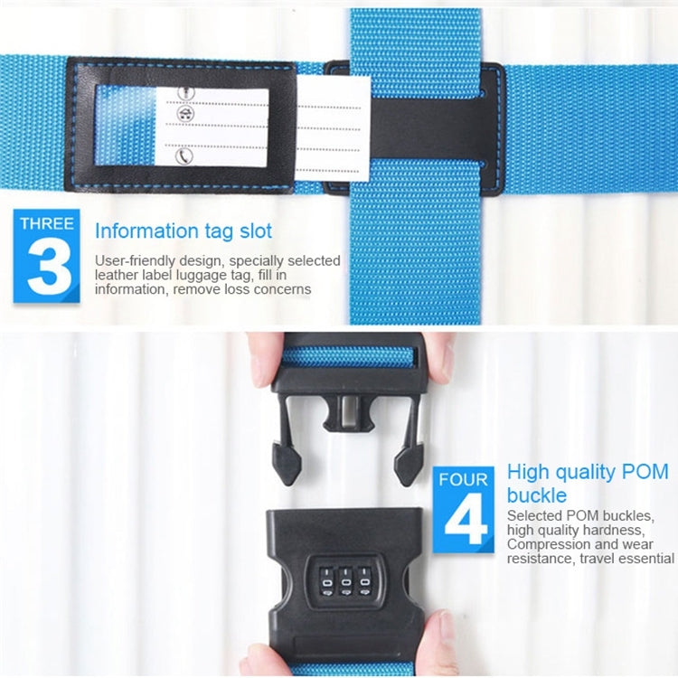 Luggage Strap Cross Belt Adjustable Packing Band Belt Strap with Password Lock for Luggage Travel Suitcase - Tapes & Ropes by PMC TechLife | Online Shopping South Africa | PMC TechLife | Buy Now Pay Later Mobicred