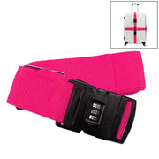 Luggage Strap Cross Belt Adjustable Packing Band Belt Strap with Password Lock for Luggage Travel Suitcase(Rose Red)