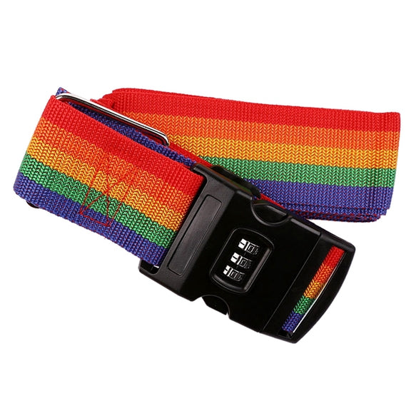 Luggage Strap Cross Belt Adjustable Packing Band Belt Strap with Password Lock for Luggage Travel Suitcase(Colour)