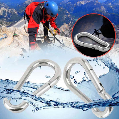 M5 Stainless Steel Carabiner Spring Hook Multi-tool Mountaineering Buckle Lock Camping Hook Rope, Inner Diameter: 4.9mm - Hooks by PMC Jewellery | Online Shopping South Africa | PMC Jewellery | Buy Now Pay Later Mobicred