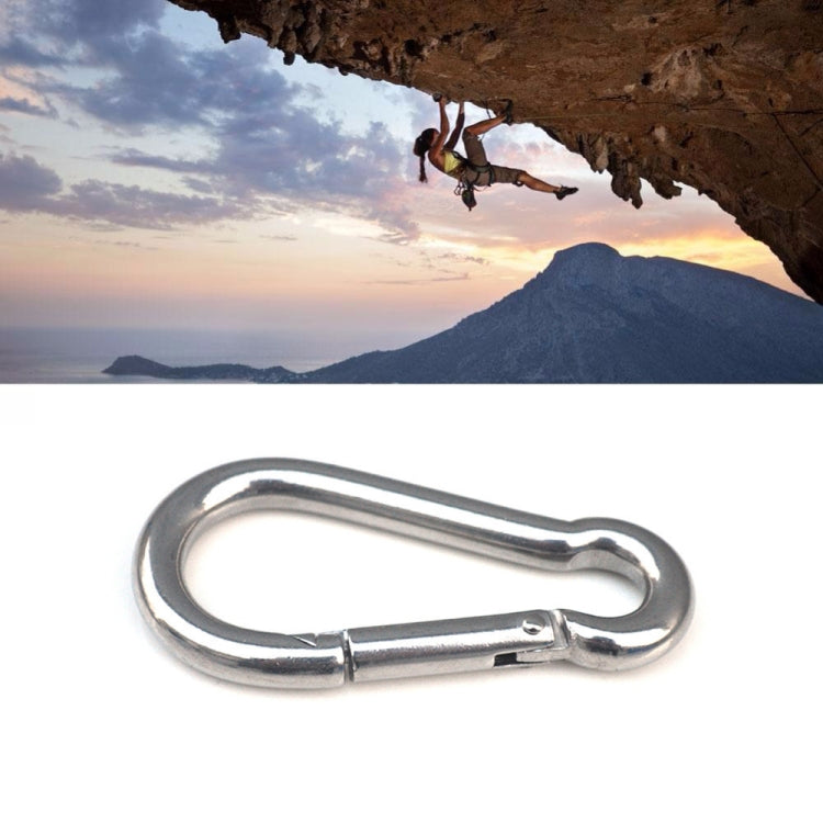 M4 Stainless Steel Carabiner Spring Hook Multi-tool Mountaineering Buckle Lock Camping Hook Rope, Inner Diameter: 3.93mm - Hooks by PMC TechLife | Online Shopping South Africa | PMC TechLife | Buy Now Pay Later Mobicred