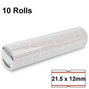 High Quality Handheld ink Price Labeller Paper, Labels Specifications: 21.5mm x 12mm, No. 3210 (10 Rolls in one packing, the price is for 10 Rolls)(White)