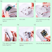 DIY Football Lamp, USB Handmade Charm Night Light / Desk Lamp Colorful Bedside Lamp(White)