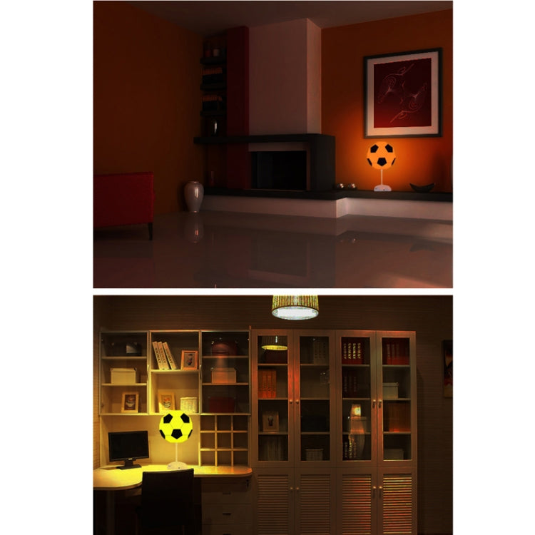 DIY Football Lamp, USB Handmade Charm Night Light / Desk Lamp Colorful Bedside Lamp(White)