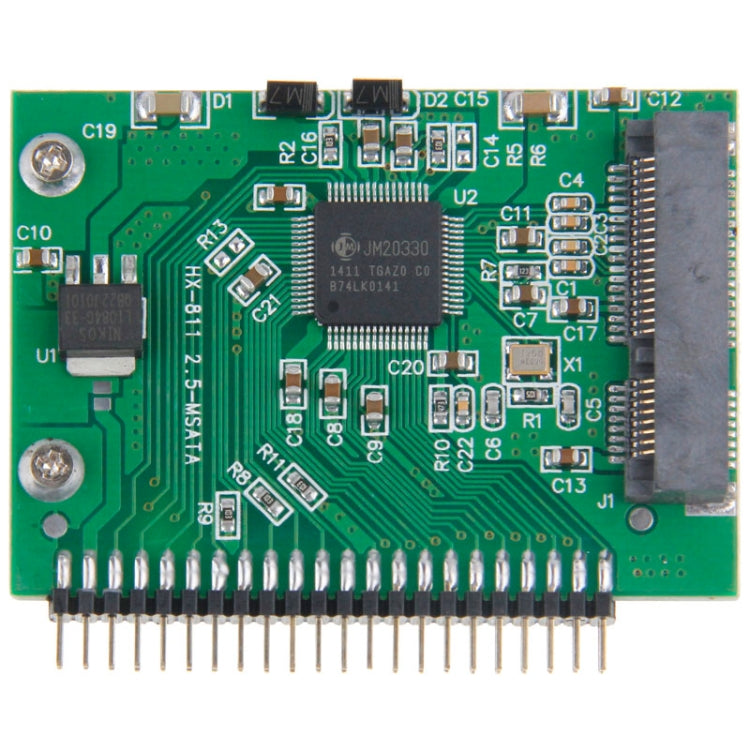 mSATA Mini PCI-E SSD Female to 5V 2.5 inch 44 Pin IDE Male Converter Card - eSATA & SATA & IDE by PMC Jewellery | Online Shopping South Africa | PMC Jewellery | Buy Now Pay Later Mobicred