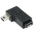 90 Degree Micro USB to Mini USB Adapter(Black) - USB Adapter by PMC TechLife | Online Shopping South Africa | PMC TechLife | Buy Now Pay Later Mobicred