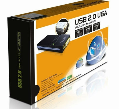 USB 2.0 to VGA, DVI, HDMI Adapter , Resolution: 1920*1080(Black) - Adapter by PMC Jewellery | Online Shopping South Africa | PMC Jewellery | Buy Now Pay Later Mobicred