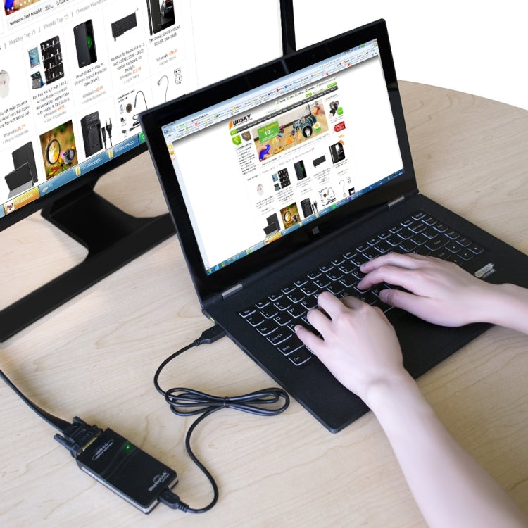 USB 2.0 to VGA, DVI, HDMI Adapter , Resolution: 1920*1080(Black) - Adapter by PMC Jewellery | Online Shopping South Africa | PMC Jewellery | Buy Now Pay Later Mobicred