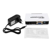 1080P HDMI to VGA adapter Digital to Analog Video Audio Converter Cable for Xbox 360 PS3 PS4 PC Laptop TV Box Projector(White)