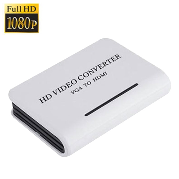 1080P Audio VGA to HDMI HD HDTV Video Converter(White) - Converter by PMC Jewellery | Online Shopping South Africa | PMC Jewellery | Buy Now Pay Later Mobicred
