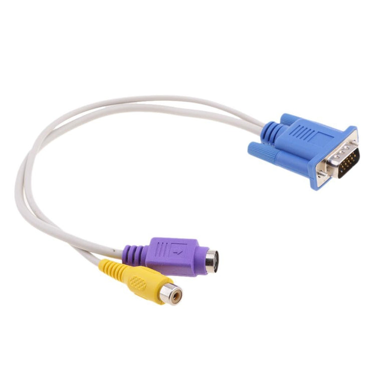 VGA Video Card to S-Video and RCA TV Display Adapter Cable - Cable by PMC TechLife | Online Shopping South Africa | PMC TechLife