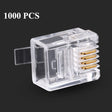 RJ11 Modular Plug Telephone Connector (1000pcs in one packaging, the price is for 1000pcs) - free shipping - PMC TechLife - Order now!