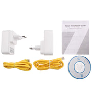 2 PCS 500Mbps Powerline Network Mini Homeplug AV Ethernet Bridge, 7HP150, EU Plug(White)