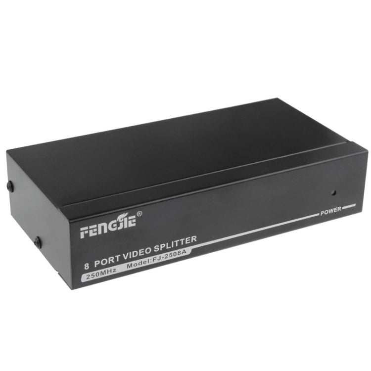 FJ-2508A 8 Port VGA Video Splitter High Resolution 1920 x 1440 Support 250MHz Video Bandwidth - VGA Splitters by PMC Jewellery | Online Shopping South Africa | PMC Jewellery | Buy Now Pay Later Mobicred