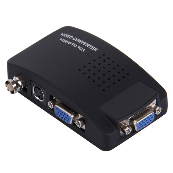 BNC / S-Video to VGA Video Converter(US Plug)