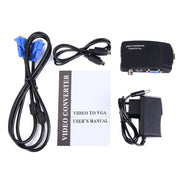 BNC / S-Video to VGA Video Converter(US Plug)