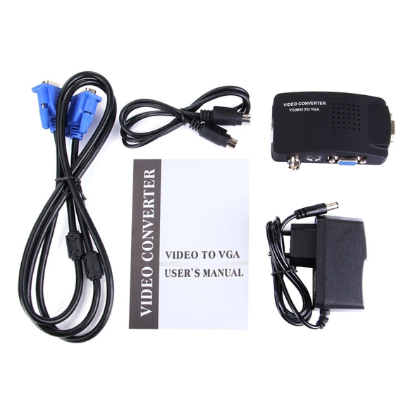 BNC / S-Video to VGA Video Converter(UK Plug)