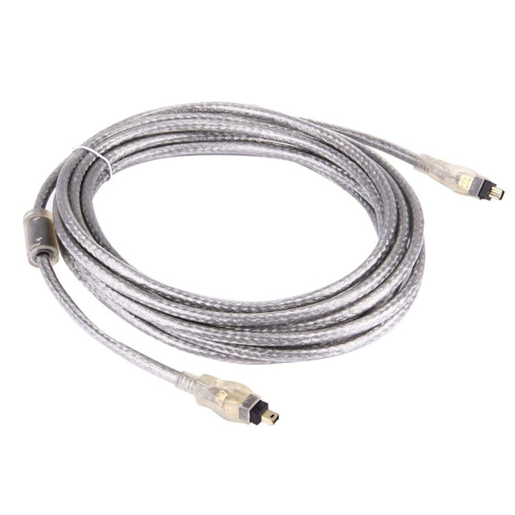 High Quality Firewire IEEE 1394 4Pin Male to 4Pin Male Cable, Length: 5m (Gold Plated)