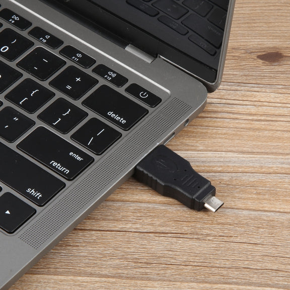 USB A Male to Micro USB 5 Pin Male Adapter(Black)