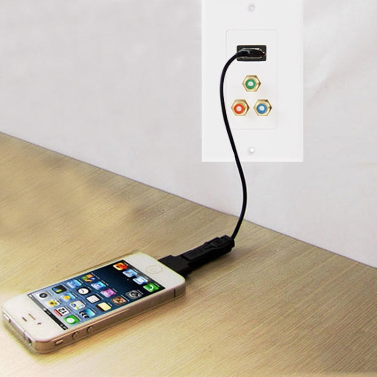 USB 2.0 Female Plug + 3 RCA Female Plugs Wall Plate Panel -  by PMC Jewellery | Online Shopping South Africa | PMC Jewellery | Buy Now Pay Later Mobicred