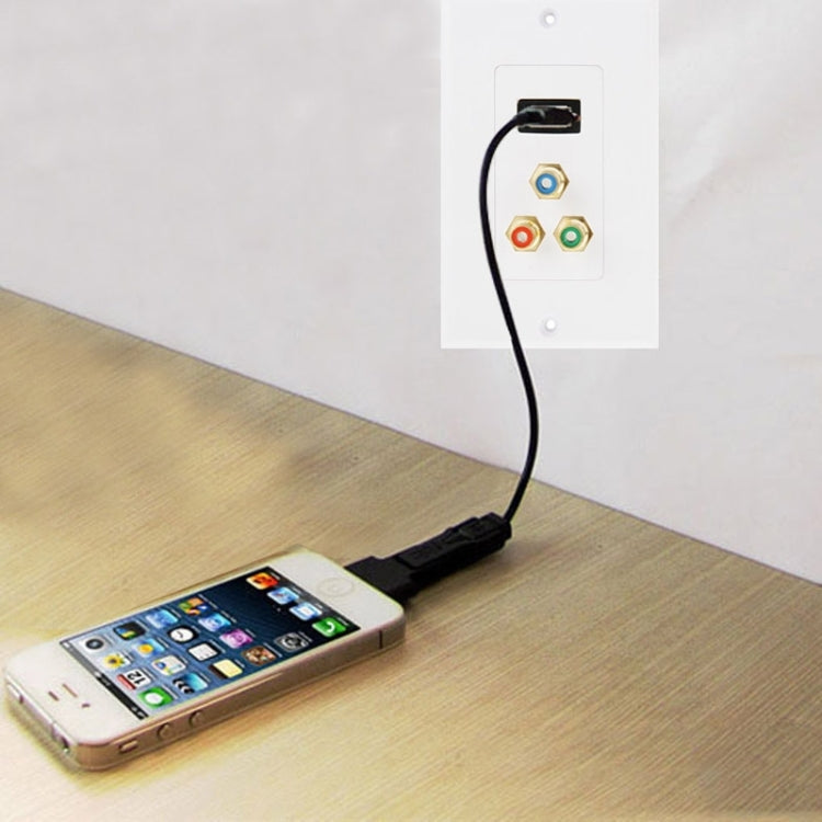 USB 3.0 Female Plug + 3 RCA Female Plugs Wall Plate Panel -  by PMC Jewellery | Online Shopping South Africa | PMC Jewellery | Buy Now Pay Later Mobicred