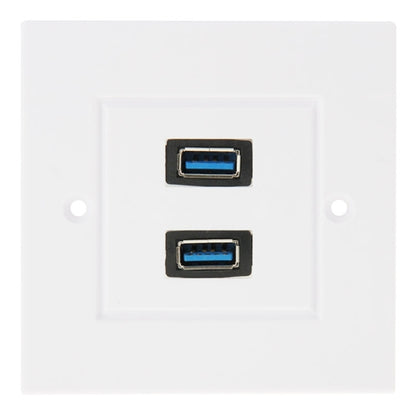 Dual USB 3.0 Female Plugs Home Wall Charger Plate Wall Plate Panel - free shipping - PMC Jewellery - Order now!