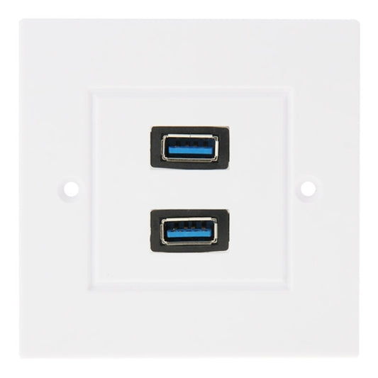 Dual USB 3.0 Female Plugs Home Wall Charger Plate Wall Plate Panel - free shipping - PMC Jewellery - Order now!