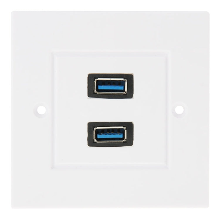 Dual USB 3.0 Female Plugs Home Wall Charger Plate Wall Plate Panel - free shipping - PMC Jewellery - Order now!