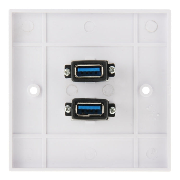 Dual USB 3.0 Female Plugs Home Wall Charger Plate Wall Plate Panel - free shipping - PMC Jewellery - Order now!
