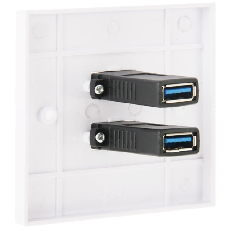 Dual USB 3.0 Female Plugs Home Wall Charger Plate Wall Plate Panel - free shipping - PMC Jewellery - Order now!
