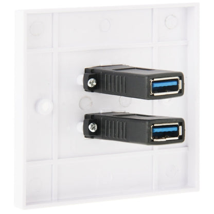 Dual USB 3.0 Female Plugs Home Wall Charger Plate Wall Plate Panel - free shipping - PMC Jewellery - Order now!