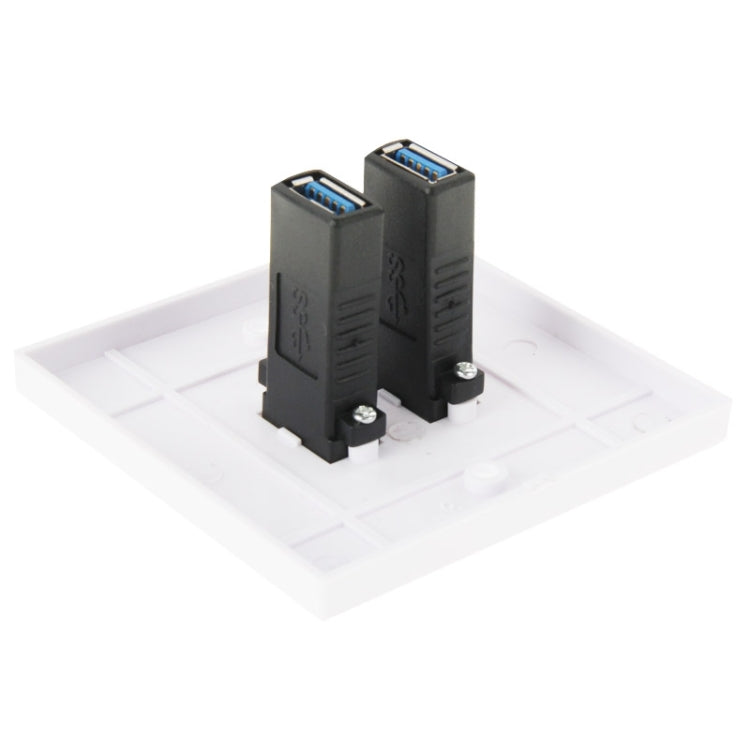Dual USB 3.0 Female Plugs Home Wall Charger Plate Wall Plate Panel - free shipping - PMC Jewellery - Order now!