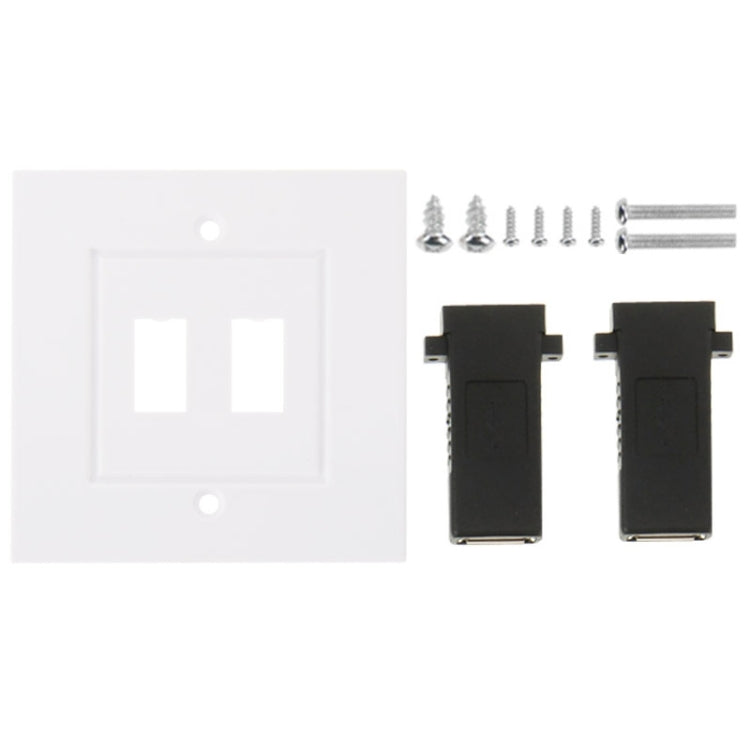 Dual USB 3.0 Female Plugs Home Wall Charger Plate Wall Plate Panel - free shipping - PMC Jewellery - Order now!