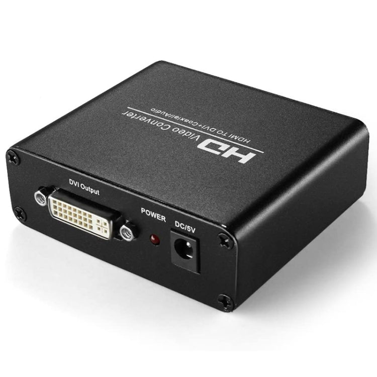 HDV-339 Full HD HDMI to DVI + Digital Coax / Analog Stereo Audio Converter Adapter(Black) - free shipping - PMC Jewellery - Order now!