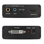 HDV-339 Full HD HDMI to DVI + Digital Coax / Analog Stereo Audio Converter Adapter(Black)