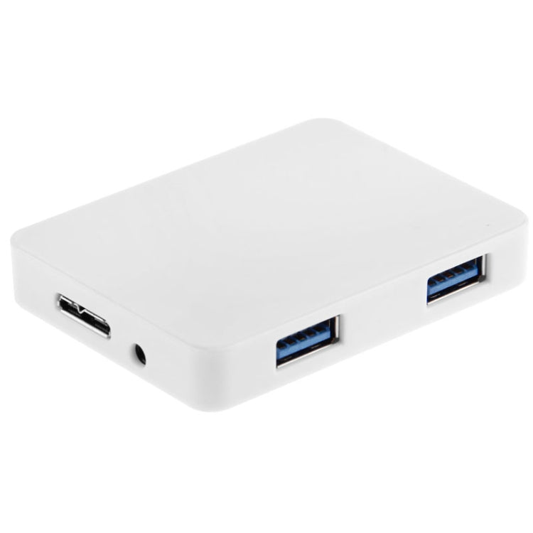 CR-H302 Mirror Surface 4 Ports USB 3.0 Super Speed 5Gbps HUB + 60cm USB 3.0 Transmission Cable(White) - free shipping - PMC Jewellery - Order now!