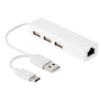 USB-C / Type-C 3.1 to 3 Ports USB HUB + Ethernert Adapter, For Galaxy S8 & S8 + / LG G6 / Huawei P10 & P10 Plus / Xiaomi Mi6 & Max 2 and other Smartphones - USB HUB by PMC TechLife | Online Shopping South Africa | PMC TechLife | Buy Now Pay Later Mobicred