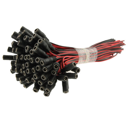 100 PCS 5.5 x 2.1mm DC Power Female Barrel Connector Adaptor for LED Light Controller, Length: 30cm - Connector & Plug by PMC Jewellery | Online Shopping South Africa | PMC Jewellery | Buy Now Pay Later Mobicred