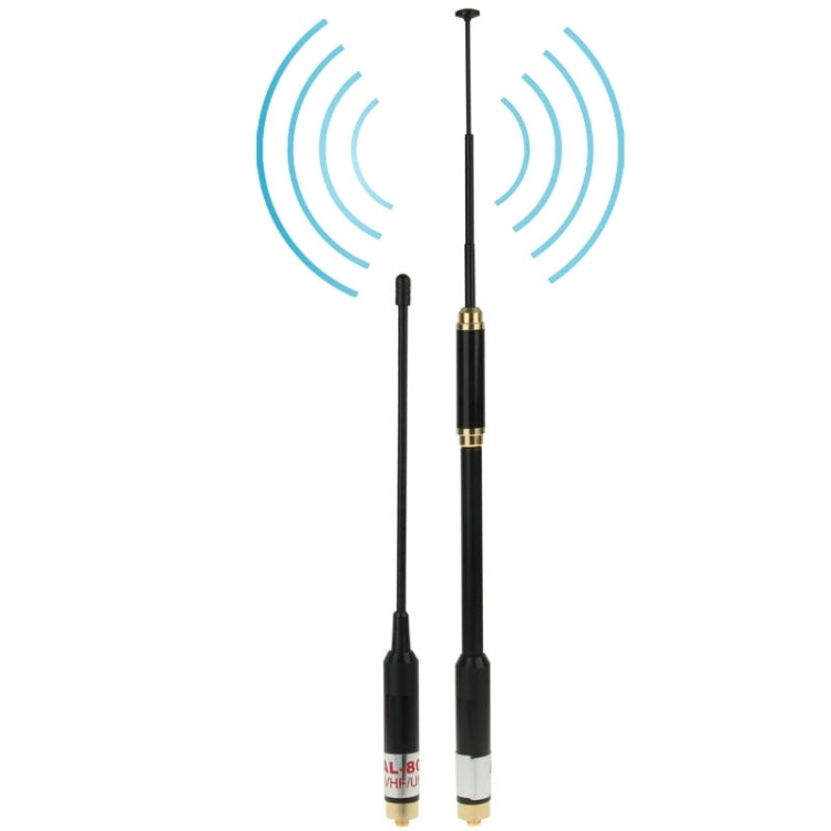 AL-800 Dual Band 144/430MHz High Gain SMA-F Telescopic Handheld Radio Dual Antenna for Walkie Talkie, Antenna Length: 22cm / 86cm - Antenna by PMC TechLife | Online Shopping South Africa | PMC TechLife | Buy Now Pay Later Mobicred