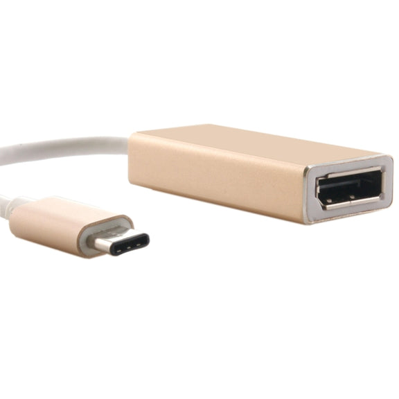 USB-C / Type-C 3.1 to Display Adapter Cable for MacBook 12 inch, Chromebook Pixel 2015, Nokia N1 Tablet PC, Length: About 10cm(Gold)