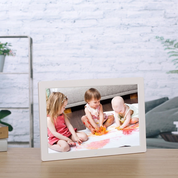17 inch Multi-media Music & Movie Player Digital Photo Frame with Remote Control, Mstar V59 Program, Support USB / SD Card / HD Port, Built in Stereo Speaker(White)
